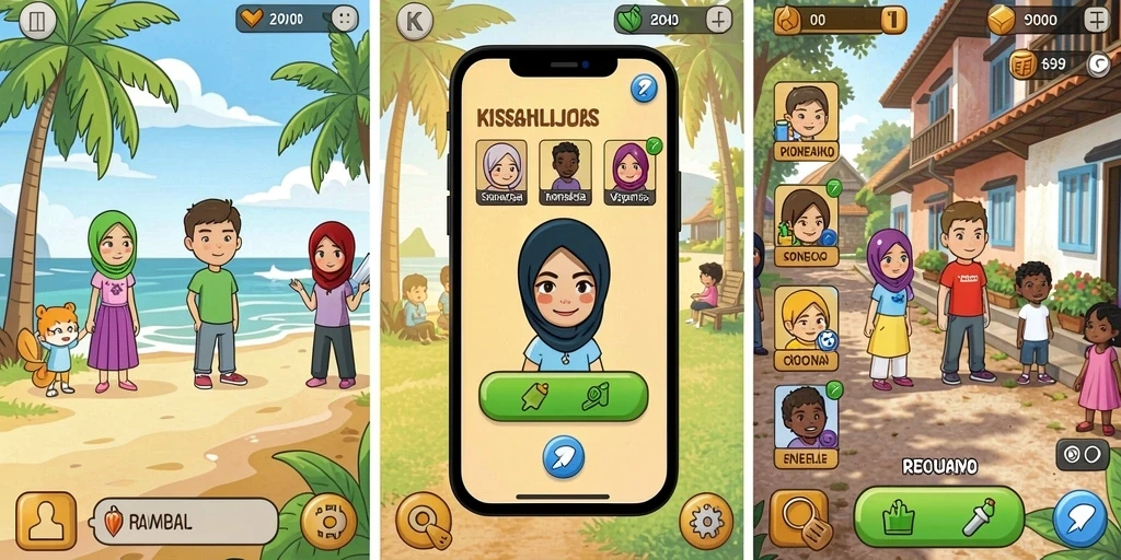 Screenshot menunjukkan tampilan antarmuka yang menarik.