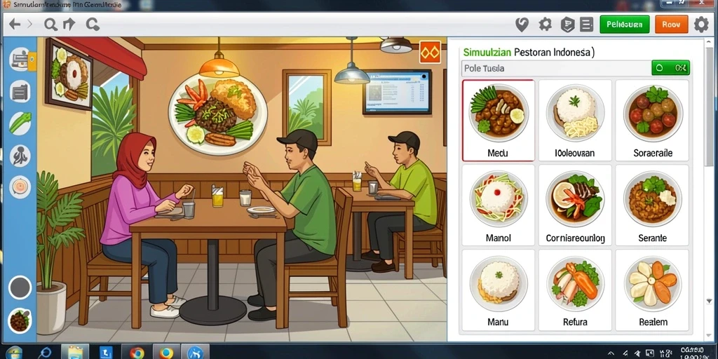 Tampilan utama dengan menu navigasi yang mudah diakses.